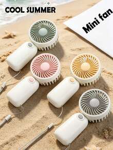 1pc New Handheld Mini Fan, Portable Fan For Home/School/Dorm/Office/Outdoor Use, Requires 2 AAA Batteries (Not Included) - Multicolor - View 1