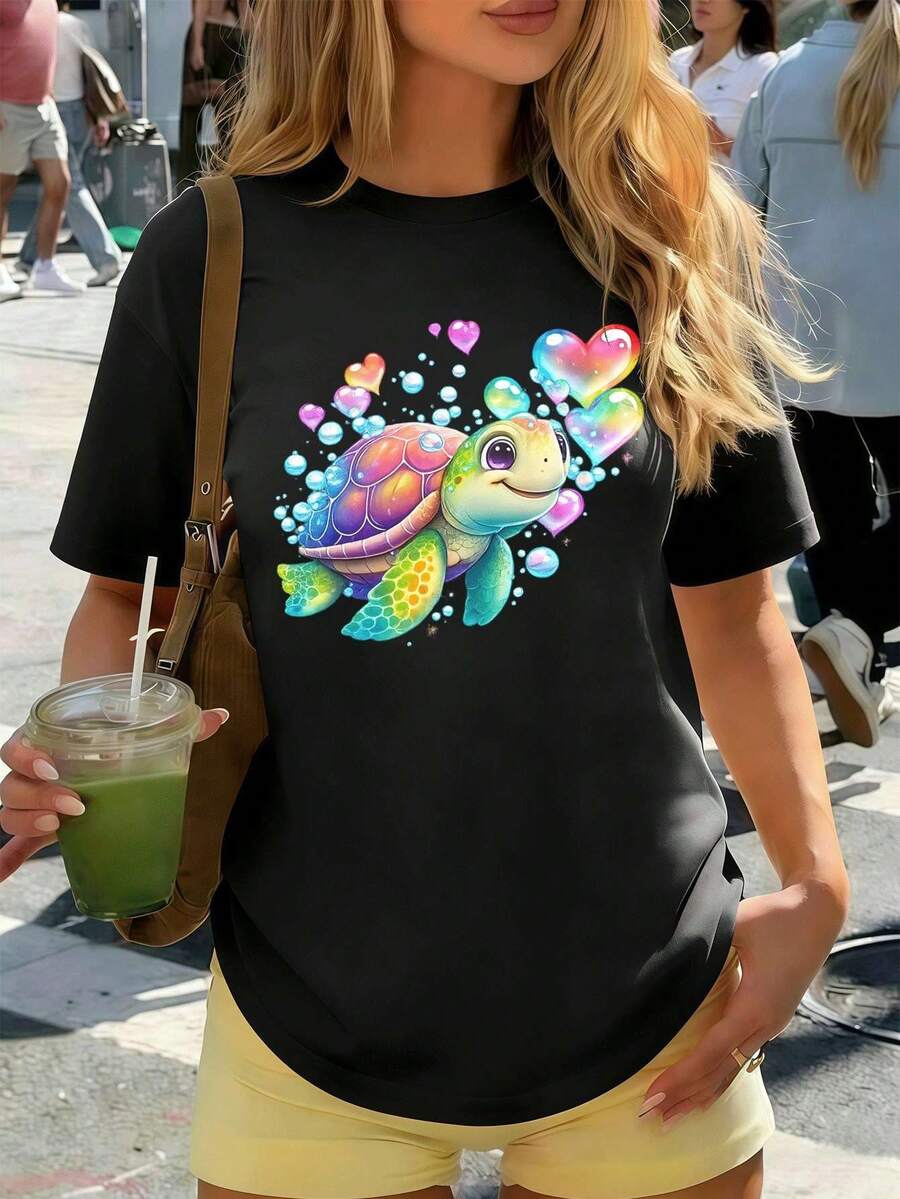 Women T-Shirts - Black - View 1