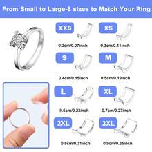 KLONKEE 8pcs/16pcs/24pcs Silicone Ring Sizer, Invisible Ring Size Adjuster, Fits All Rings, Great For Weddings, Jewelry Accessories For Men And Women - Transparent Ring Pad - View 4