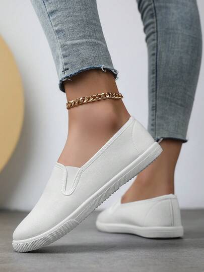 Women's Casual Lightweight Breathable Flat Low-Top Sneakers, Running Shoes