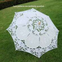 1pc Mini Lace Umbrella, Wedding Photography Prop Umbrella, Solid Color Lace Woven Dance Umbrella, Vintage Parasol, Decorative Umbrella Summer Cooling, Beach, Travel, Spring Summer Picks, Brides Maid Gifts, Room, Bedroom Decor, Bedroom Decor, Beach, Travel, For Men, For Women, Vacation,Cute Stuff,Mother's Day Gift,Bedroom Decor,Garden,Kitchen Decor,Summer,Beach,Travel Essentials,Room Decor,Squishy,Graduation,Outdoor,Garden,Travel Essentials - Multicolor - View 27