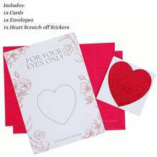 Reveal Rooster Scratch Cards Gift A6 Card With Heart Design 2pc For Your Eyes Only Customizable Card Reveal Card Proposal Gift Birthday Engagement Surprise - View 2