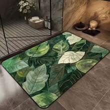 1 buah Keset Kamar Mandi Silika Gel Motif Daun Hutan Hujan, Karpet Kamar Mandi Minimalis Modern, Mudah Dibersihkan, Keset Lantai Kamar Mandi Silika Gel Lembut Penyerap Air, Karpet Kecil, Karpet, Keset, Dekorasi Rumah, Karpet Area, Keset Luar Ruangan, Karpet Kamar Tidur, Karpet yang Dapat Dicuci - MultiWarna - View 1