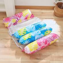 1pc Inflatable Double Tube Floating Bed, Portable And Foldable, With Middle Mesh, PVC Material, Tropical Leaf Pattern, Suitable For Summer Travel, Outdoor Swimming Party, Beach Vacation, Pattern Position Random, Air Pump Sold Separately - Multiple Styles - View 9