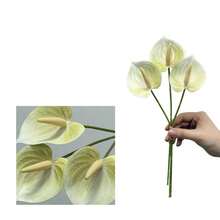3pcs Realistic Touch 3D Red Anthurium Artificial Flowers - Red Flamingo Lily Faux Flowers, Suitable For Wedding Bouquets And Home Decor | Lifelike Touch Wedding Floral Arrangements And Table Centerpieces - Multicolor - View 15