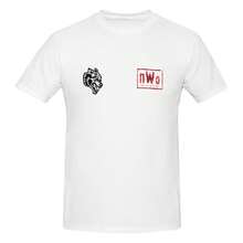 DARCSPORT Unisex 180g "NWO NEW WORLD ORDER" Graphic Crew Neck T-Shirt, Loose Cotton Hip Hop Tee - trắng - Xem 3