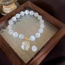 Vòng tay hạt cườm cân bằng giai đoạn mãn kinh với đá mắt hổ tự nhiên 8mm và các hạt pha lê thủ công. - Nhiều màu - Xem 6