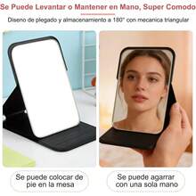 10 Piezas Espejo de Mano Espejo Compacto, Espejo pequeño de Viaje, Espejo de Bolsillo Ultrafino Compacto para Mujeres, Mamá,Fiesta de Regalo, Camping, Oficina, Hogar, Bolsillo,Blanquecino - Blanquecino - Ver 9