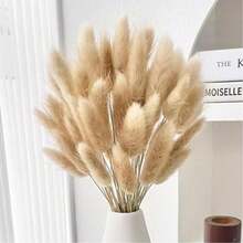 55-60 Pcs Random Delivery, Approximately 16.5 Inch Khaki Artificial Bunny Tail Grass, Suitable For Bohemian Style Floral Decor, DIY Crafts, Home Kitchen And Wedding Decor, Christmas Decor, Thanksgiving Decor, DIY Wreath Decor - Khaki - View 8