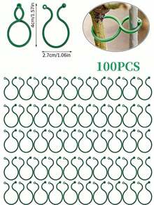 100 chiếc kẹp nhựa cố định dây leo - Dụng cụ hỗ trợ giá đỡ cây cà chua trong vườn với vòng khóa. - Một kích thước phù hợp với tất cả - Xem 5