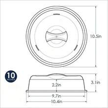 2 Pack Clear Plastic Splatter Microwave Cover, 10 Inch Microwave Plate Cover - Default - View 3