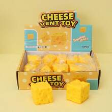 Bloque de queso gigante de 4.25" para apretar | Regalo de broma, juguete de novedad para adultos | Juguete sensorial, juguete suave - Sunny Life, juguete sensorial, juguete suave, juguete antiestrés, juguete suave y esponjoso, queso mini de 1.96" - Multicolor - Ver 5
