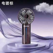 Ventilador de Nebulización de Escritorio con Pulverizador Manual, Recargable por USB, Ventilador de Refrigeración por Agua Portátil, Ventilador de Humidificación de 3 Velocidades - Café integral - Ver 5