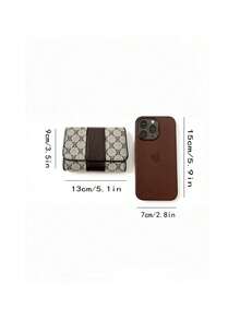 Women's PU Letter-Print Tri-Fold Short Wallet, Coin Purse, And Card Holder-Stylish And Portable, Essential For Girls And Office Workers On The Go, An Ideal Birthday Gift. - Light Grey - View 6