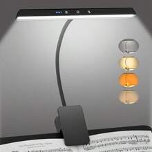 Luz de soporte de música profesional recargable Paquete de// para cuidado de los ojos 7 luces LED con clip en piano colores y 3 brillos USB-C larga duración hasta 0 horas lámpara - 1 - Ver 8