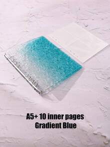 1pc A5/A6 Size Wavy Transparent Loose-Leaf Binder, Acrylic Gradient Colorful Transparent Folder, Can Be Used As Notebook, Planner, Card Storage, Sticker Book, Photo Album, Stationery,Card Holder - A5 - View 16