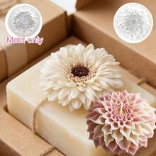 2pcs 3D Flower Shaped Candle Molds - Easy Release, Multipurpose Reusable Silicone Molds, Hollow Design, Romantic Gift, Birthday Gift, Mother's Day Gift, Valentine's Day Gift, Bridesmaid Gift, Wedding Favor, Etc. - 2 Molds/loose Tips + Non-chrysanthemum - View 2
