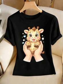 Women T-Shirts - Black - View 2