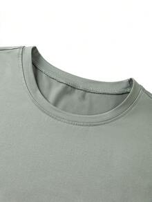 4件套男士休闲纯色圆领短袖T恤套装，夏季 - 彩色 - 查看 6