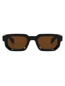 1 Pair Men's Black Square Solid Color PC Frame Fashion Glasses, Minimalist Stylish Casual Wear, Suitable For Travel, Vacation And Daily Wear - Black - View 3