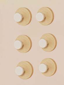 Nordic Style Wall Mounted Hooks, No Drilling Needed, Strong Adhesive, Coat Hooks, Key Holder, Storage Racks For Bathroom, Kitchen, Closet, Creative Design - White - View 14
