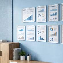 3.5" X 5" Small Wall-Mounted Sign Holder, Horizontal/Vertical Floating Display Frame Suitable For Restaurant Menus, Price Tags, Retail Store Labels, Durable PVC Slide-In Sign Holder - Wall Mounted Sign Holder - View 2