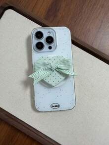 Heart Polka Dot Bow Magnetic Phone Holder, Phone Grip Stand, Portable Fashionable Slouchy Desktop Stand - Multicolor - View 5