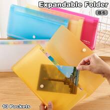 Carpeta expandible A6/B6 con 13 bolsillos - Organizador de documentos tipo acordeón para pasaporte y recibos, efectivo y monedas, para la escuela, la oficina y el hogar - Multicolor - Ver 2