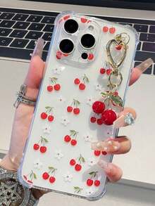 1个透明樱花吊坠手机壳，带樱花吊坠，适用于 17/17Air/17Pro/17ProMax/16/16Pro/16Plus/16ProMax/15/14/13/12/11/13、14 Pro Max、11，柔软TPU材质，防震防摔。 - 無色 - 查看 4