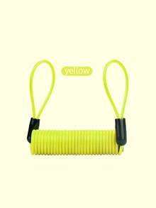 1,5 m Cable de recordatorio en espiral adecuado para frenos de disco de bicicleta/motocicleta, hecho de alambre de acero recubierto de PVC, recordatorio visual y táctil para evitar olvidar desbloquear, también se puede usar para asegurar cascos y equipos pequeños, cuerda antirrobo, accesorio indicador de bloqueo de freno de disco - Cuerda de recordatorio - Ver 12
