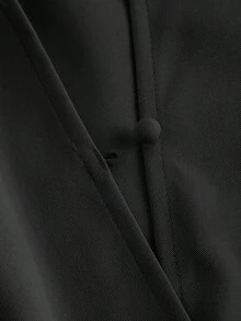 Vestido sin mangas de unicolor (con cinturón) para la temporada de regreso a clases - Negro - Ver 4