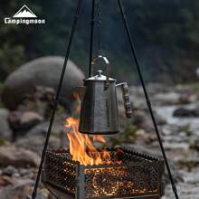 Ấm đun nước cắm trại CAMPINGMOON dung tích lớn 1.5L, ấm pha cà phê bằng thép không gỉ, ấm đun nước trên lửa, SW-6 - A - Xem 4