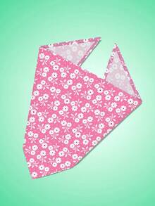 Floral Dog Bandana - Soft Spring Summer Wildflowers Dog Neck Scarf, Cute Pet Bib For Medium Large Dogs, Kawaii Photo Dogs Cats Prop For Daily Use Parties & Pet Photography - Multicolor - View 3