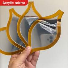 1套金色水滴形牆面鏡貼組－現代北歐極簡裝飾壓克力鏡子簇，適用於客廳、浴室、臥室、玄關－藝術水滴形牆面裝飾，適合公寓與小空間造型－輕奢金框/12 - 水滴 - 查看 5