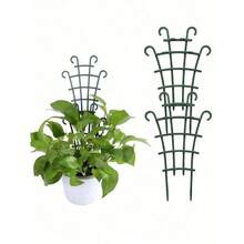 5/3/1 Piezas Enrejado de celosía apilable, herramienta de jardinería multifuncional para plantas trepadoras de balcón como hiedra y jazmín, rejilla de soporte para plantas, material de plástico | Apilable, trepador | Plantas en maceta | Pequeño | Fácil de usar - Multicolor - Ver 3