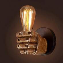 Vintage Left Hand Right Hand Fist Resin Wall Lamp, Creative Decor For Dining Room, Bar, Corridor - 多款 - 查看 6