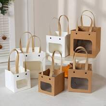 10 piezas/5 piezas Bolsas de regalo con ventana transparente, bolsas de regalo lindas y elegantes adecuadas para regalos pequeños, juguetes, y diversas ocasiones - multicolor - Ver 3