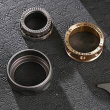 EDC Metal Finger Ring Stress Relief Spinner, Aluminum Magnetic Rotating Ring With Sound/Anti-Slip, Adjustable Fidget Ring Spinner, Adult Relaxation Finger Toy, Perfect Gift For Men For Focus And Relaxation - Silver-gray - View 6