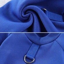 1 chiếc áo khoác nỉ có mũ cho thú cưng, quần áo mùa thu/đông cho chó con, mèo, gấu bông, phụ kiện dây xích - Nhiều màu - Xem 6