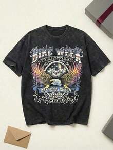 Oversized T-Shirts, Men's Clothing, Graphic T-Shirts, Summer Clothes, Summer Tops, Easter Clothes, Spring Clothes, T-Shirts, Women's Summer Sets, Men's Summer Clothes - 白色 - 查看 8