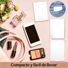 Espejo de Maquillaje Cuadrado, 50 Piezas de Espejos de Bolsillo Blancos para Regalos, Bodas, Fiestas y Recuerdos - Negro - Ver 6