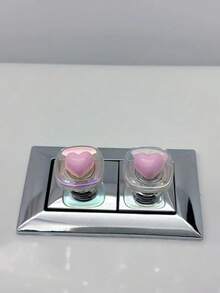 Nút nhấn bồn cầu hình trái tim, Nút nhấn xả bồn cầu đặc biệt hình móng tay dài, Nút nhấn hình trái tim - Nút hình trái tim - Xem 3