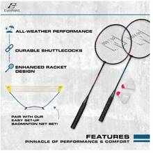 EastPoint Sports 2 Player Badminton Racket Set; Contains 2 Rackets With Tempered - Default - View 3
