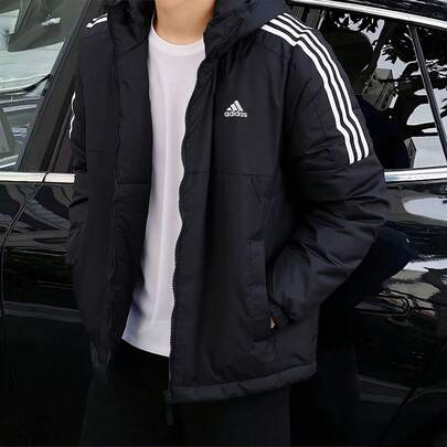  Adidas Genuine Men's Warm Hooded Padded Coat KF6757