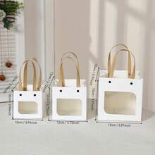 10 piezas/5 piezas Bolsas de regalo con ventana transparente, bolsas de regalo lindas y elegantes adecuadas para regalos pequeños, juguetes, y diversas ocasiones - multicolor - Ver 6