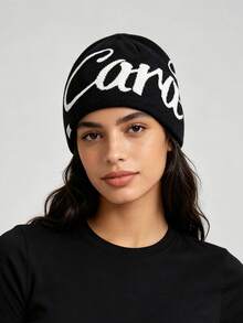 1pc Unisex Cross Design Knit Hat, Warm Thick Windproof Ear Muff Hat, Cute Elegant Vintage Streetwear Casual Versatile Beanie Cap, Suitable For Outdoor Walking, Skiing, Riding, Travel, Party, Daily Wear Winter Fall - MM1571 - View 14