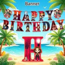 1套/15件熱門美劇主題生日派對裝飾，橫幅旗幟 | 生日派對首選主題，生日橫幅派對裝飾用品，派對氛圍裝飾橫幅，派對裝飾用品 - 彩色 - 查看 1