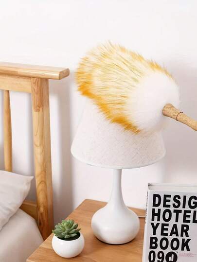 قطعة واحدة من المكنسة الفاخرة المصنوعة من الصوف - لطيفة وقابلة للمرونة والامتداد، مناسبة للوصول إلى المناطق الصعبة الوصول، لاستخدام المنزل والمكتب