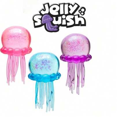 1pc Silicone Jellyfish Squeeze Toy, Soft Octopus Sensory Toy, Slow Rebound Stress Relief Prop (Random Color)