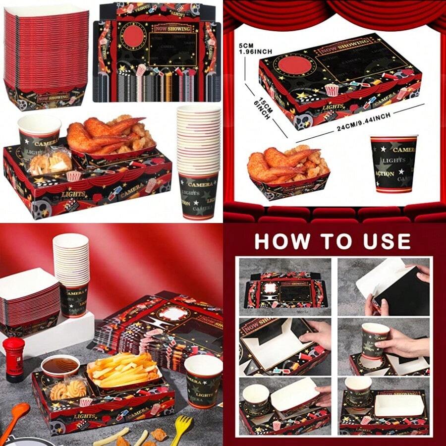 Event & Party Gift Storage Set - Red Black Gold - View 1